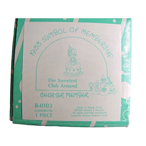 Precious Moments 1988 The Sweetest Club Around Figurine Collect Retired B-0103 - Picture 6 of 10